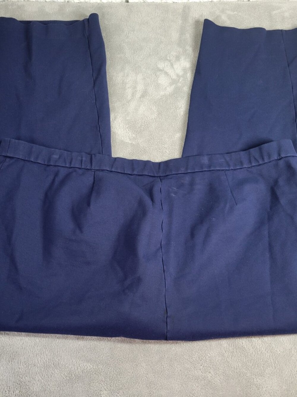 Susan Graver Womens Pants 3X Blue Straight Leg Knit Pull On Stretch BLU64E - Picture 6 of 11